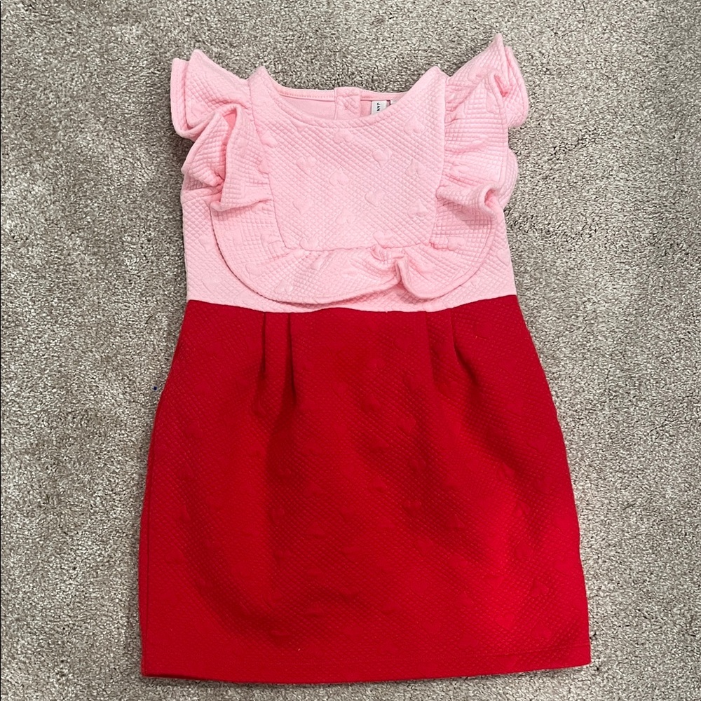 Janie and Jack Quilted Heart Color-block Dress - sz 4